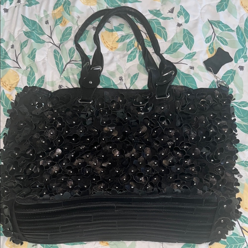 Elegant Black Floral Women's Bag Offers Accepted
